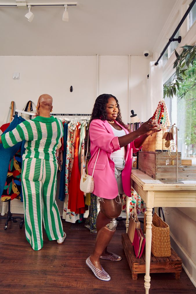 Browsing the Jewelry Counter